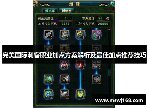 完美国际刺客职业加点方案解析及最佳加点推荐技巧